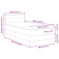 vidaXL Posteľ s pružinovým rámom Sivohnedá 80 x 200 cm látka