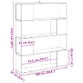 vidaXL skrinka na knihy/priehradka Old Wood 100x24x124,5 cm