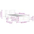 vidaXL Posteľný rám s čelom betónovo sivý 100x200 cm kompozitné drevo