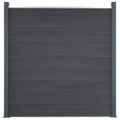 vidaXL Sada plotových panelov sivá 353x186 cm WPC