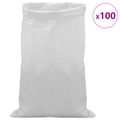 vidaXL Tkaninové vrecia 100 ks Biela 60 x 110 cm PP