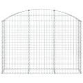 vidaXL Oblúkový gabionový kôš 150x30x100/120 cm pozinkované železo