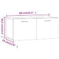 vidaXL Nástenná skrinka biela 80x35x36,5 cm spracované drevo