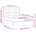 vidaXL Posteľ boxsping s matracom a LED zelená 140x190 cm látka