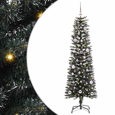 vidaXL Umelý vianočný stromček Zelená 150 cm PVC, plast a oceľ