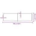 vidaXL Kúpeľňová doska bledohnedá 180x50x(2-6) cm ošetrený masív