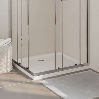 vidaXL Obdĺžniková sprchová vanička z ABS biela 80x90 cm
