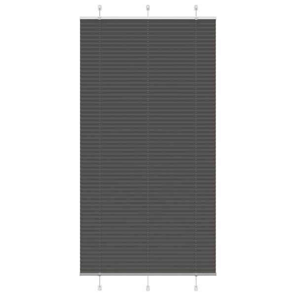 vidaXL plisovaná roleta čierna 110x200 cm Šírka látky 109,4 cm
