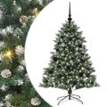 vidaXL Umelý vianočný stromček Zelená 120 cm PVC, plast a oceľ