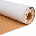 vidaXL Loďová podložka Pruhovaný Hnedá a biela 240 x 60 cm EVA