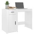 vidaXL Stôl vysoký lesk biely 100x49x75 cm spracované drevo