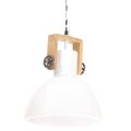 vidaXL Industriálna závesná lampa 25 W biela 30 cm okrúhla E27