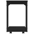 vidaXL Bočný stolík s kolieskami čierny 50x35x55,5 cm kompozitné drevo