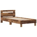 vidaXL Rám postele Staré drevo 75 x 190 cm Kompozitné drevo