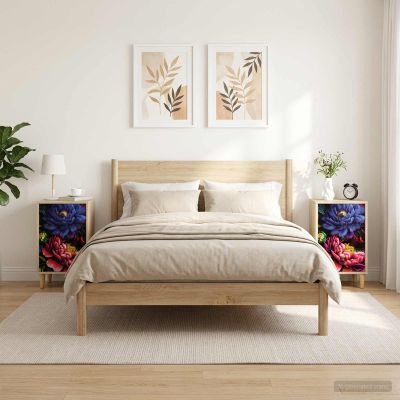 vidaXL Nočný stolík KIEL 2 ks Dub sonoma 36 x 33 x 60 cm