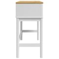 vidaXL Konferenčný stolík FLORO biely 89,5x36,5x73 cm borovicový masív