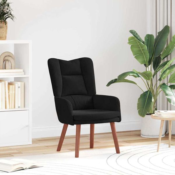 vidaXL kreslo Čierna 63 x 67 x 94 cm Zamat