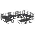 vidaXL Súprava záhradných pohoviek 11 ks Čierna Hliník