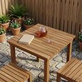 vidaXL Vrchná doska 50 x 50 x 3,5 cm Štvorcový Husté teakové drevo