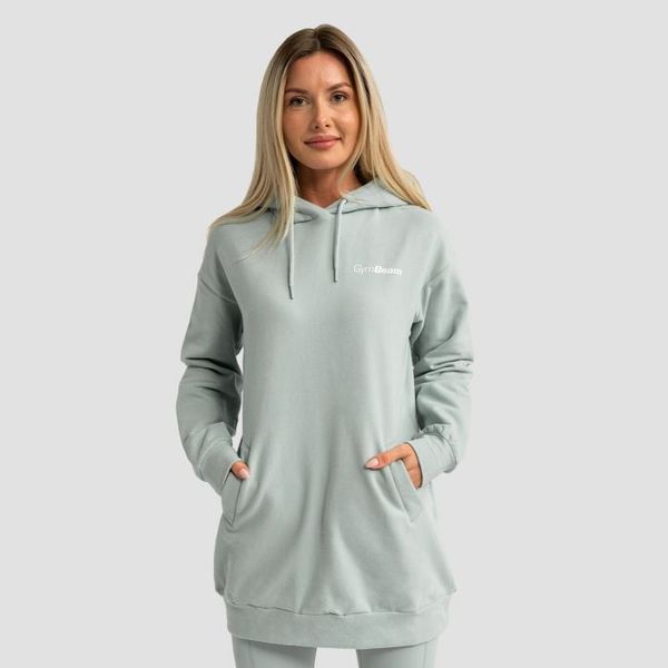 Dámska Longline mikina Limitless Eucalypt - GymBeam, veľkosť L, veľkosť oblečenia L