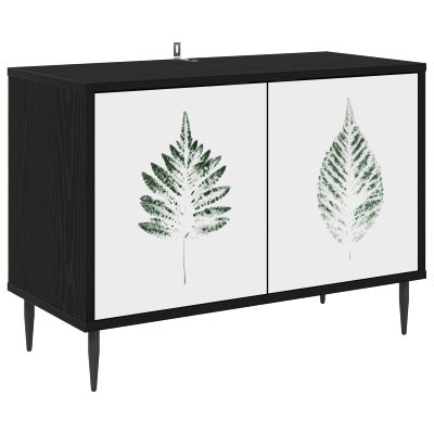 vidaXL TV skrinka HANAU 69 x 33 x 50,5 cm Čierny dub Kompozitné drevo