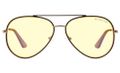 GUNNAR kancelářske/herní brýle MAVERICK BLACK/GOLD * jantárová skla * BLF 65 *  GUNNAR focus Brýle, herní, cerno-zlaté obroucky, jantarová skla