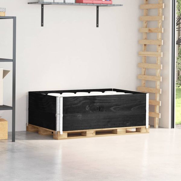 vidaXL Paletové ohrádky 2 ks čierne 120x80 cm borovicový masív