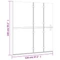 vidaXL Skladací sprchový kút ESG 120x140 cm biely