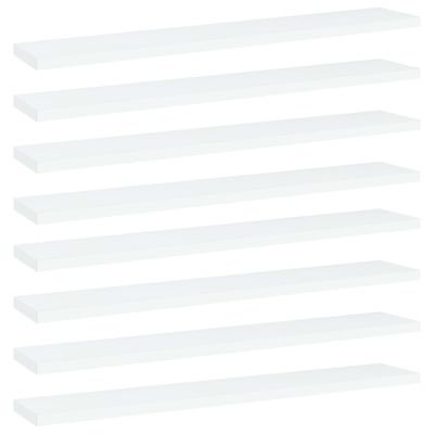 vidaXL Prídavné police 8 ks, biele 60x10x1,5 cm, drevotrieska