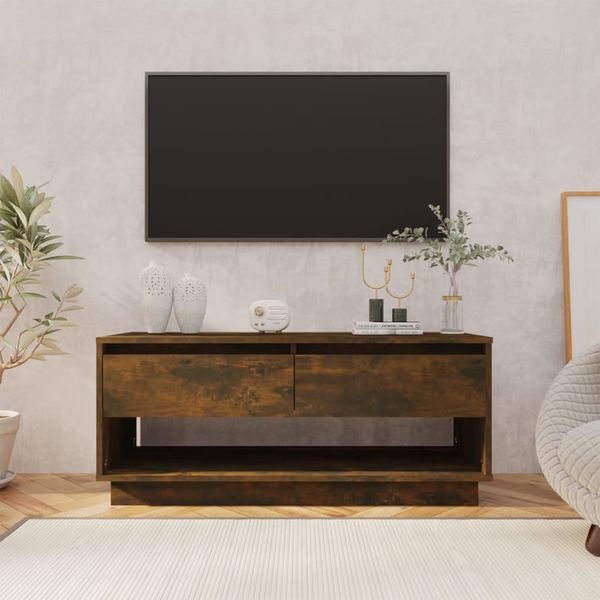 vidaXL TV skrinka, tmavý dub 102x41x44 cm, kompozitné drevo