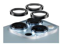 PanzerGlass HoOps Apple iPhone 13 Pro/13 Pro Max - ochranné krúžky pre šošovky fotoaparátu - čierny hliník/sklo
