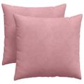 vidaXL Vankúše na pohovku 2 pcs Ružová 45 x 45 cm Kordúrová tkanina