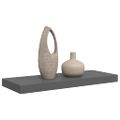 vidaXL Plávajúca nástenná polica, lesklá sivá 60x23,5x3,8 cm, MDF