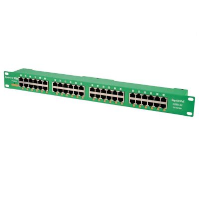 MHPower POE-PAN24-GB-AF/AT Gigabitový stienený 24-portový PoE panel, 802.3af/at
