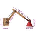 vidaXL Nástenná lampa 25 W šmuhovaná červená 96x15x20 cm E27