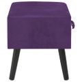 vidaXL Nočné stolíky 2 ks tmavofialové 40x35x40 cm zamatové