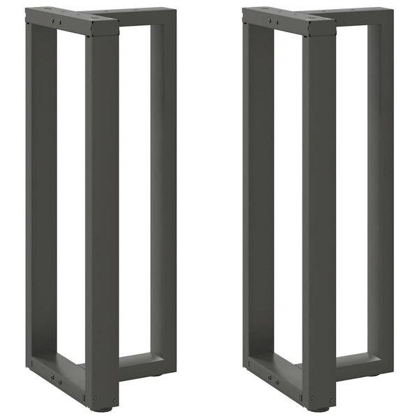 vidaXL Nohy barového stola v tvare T, 2 ks, antracitové, 40x35x(100-101) cm, oceľ
