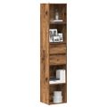 VidaXL knižnica Old Wood 36x30x171 cm Engineered Wood