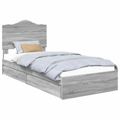 vidaXL Úložná posteľ Sivý Sonoma 70 x 190 cm Kompozitné drevo