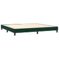 vidaXL Posteľný rám boxsping s matracom tmavozelený 200x200 cm zamat