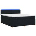 vidaXL Posteľ boxspring s matracom Čierna 180 x 200 cm Látka