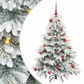 vidaXL Umelý vianočný stromček s 150 LED-i Biela 150 cm PE a PVC
