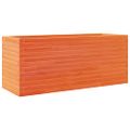 vidaXL Záhradný kvetináč voskovohnedý 110x40x45,5 cm masívna borovica