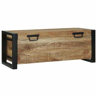 vidaXL Úložné truhlice s úložiskom Hnedá 80 x 30 x 30 cm Mangový masív