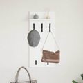 vidaXL Vešiak na stenu Nástenná montáž Biela 40 x 10 x 90 cm