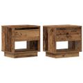 vidaXL Nočný stolík 2 ks Staré drevo 45 x 34 x 44 cm Kompozitné drevo