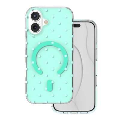 Bubble Dots Mag obal pre iphone 17 6,3'' zelený