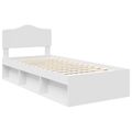 vidaXL Rám postele Biela 90 x 200 cm Masívne borovicové drevo
