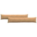 vidaXL Vankúše na pohovku 2 pcs Hnedá 200 x 40 cm Kordúrová tkanina