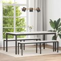 vidaXL Jedálenský stôl Biela 180 x 90 x 75 cm Masívne borovicové drevo